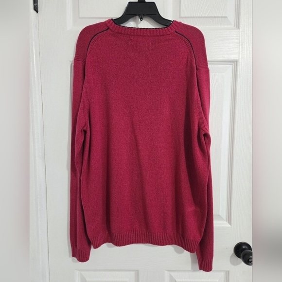 Tommy Hilfiger Vintage Knitted Sweater Unisex XL Retro 90s Y2K Dark Pink Cotton - Picture 2 of 11